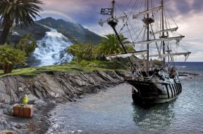 Фреска пиратский корабль