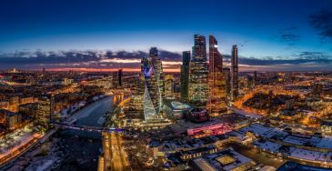 Фреска Москва-сити вид с высоты