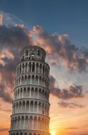 Фотообои Закат за Пизанской башней